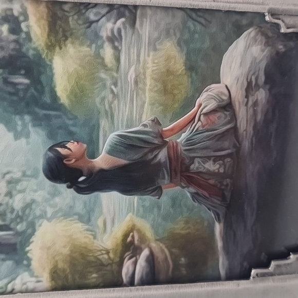 Samurai Temple Framed Art Woman Meditating‎ Fantasy Oil Painting Print - Picture 7 of 12